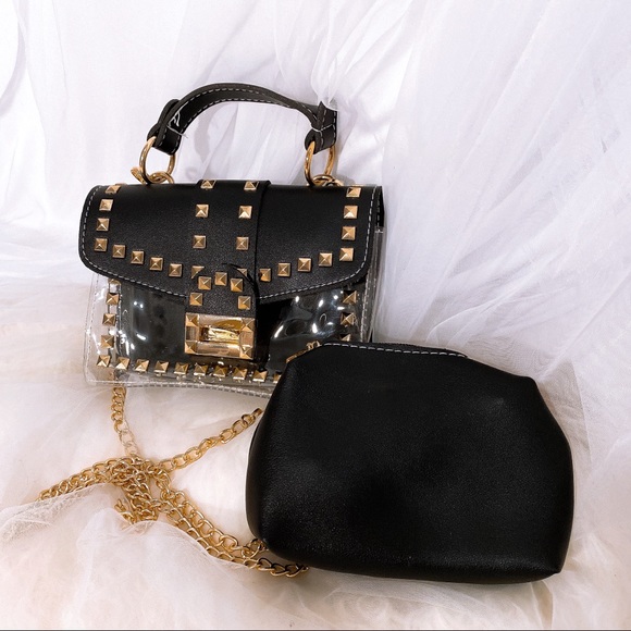 RESTOCKED🔥BLACK Luxury Rivet Decoration Jelly Candy Handbags Crossbody - Picture 4 of 7
